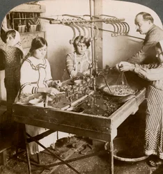 Produzione di seta, Siria, 1900s