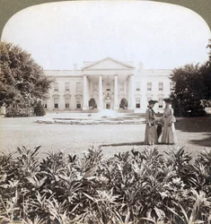 La Casa Bianca, storica residenza del capo della nazione - fronte nord, Washington, D.C., 1908