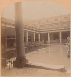 Il vecchio bagno romano, Bath, Inghilterra, 1900