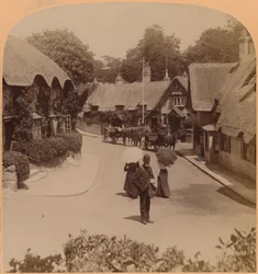 Le pittoresche case di Shanklin, Isola di Wight, Inghilterra, 1900