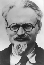 Lev Trockij, rivoluzionario russo e dirigente comunista sovietico (1879-1940), in Messico, 1936, all