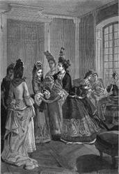 1685-1686: Nuovi Cattolici. Incisione del XIX secolo. In "Histoire de France" di Jules Michelet
