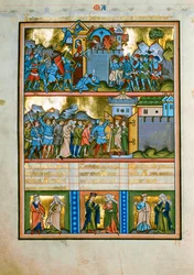 5 miniature con testo su una pagina