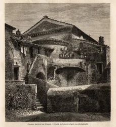 Una cloaca dietro la cappella di San Crispino