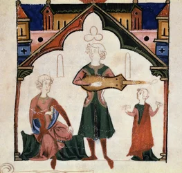 Un gruppo di poeti e musicisti (miniatura)