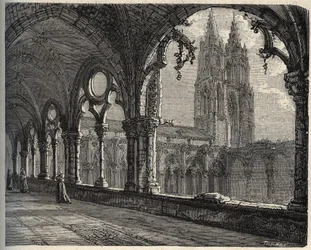 Abbazia Saint-Jean-des-Vignes - Soissons - incisione in 