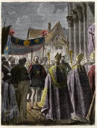 Abiura di Enrico IV e conversione al cattolicesimo a Saint-Denis il 15 luglio