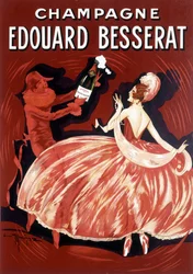 Manifesto pubblicitario per lo Champagne Edouard Besserat, fine XIX secolo