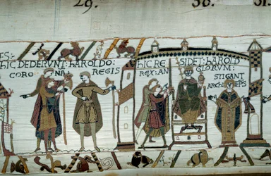 Dopo la morte di Edoardo il Confessore, Harold fu incoronato re con il nome di Harold II nel 1066 (dettaglio)