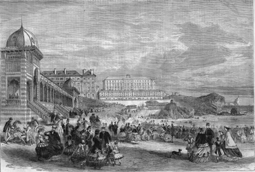 Pomeriggio ai bagni di mare di Biarritz nel 1867