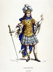 Alcide in "Alceste (o Il Trionfo di Alcide)" opera di Jean Baptiste Lully (Giovanni Battista Lulli) (1632-1687) nel 1674.
