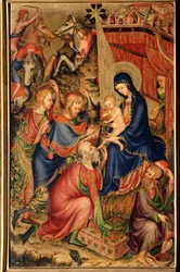 Altarolo del Bargello: «Adorazione dei Magi». Dipinto anonimo del XIV secolo. Firenze, Museo Nazionale del Bargello