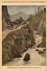 Un incidente di un carro armato su una panchina in Savoia