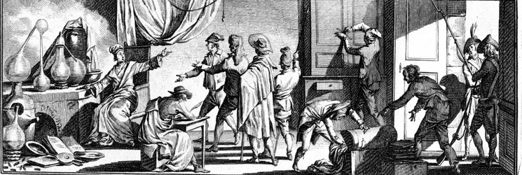 Arresto di Lavoisier nel suo studio.