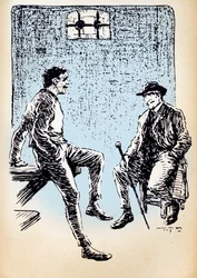 "Arsene Lupin in prigione discute con l