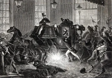 Attentato di Felice Orsini contro Napoleone III il 01/01/1858 - in "L
