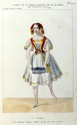 La ballerina austriaca Fanny Elssler (1810-1884) nel balletto 