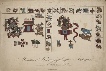 Manoscritto geroglifico azteco nella biblioteca Vaticana