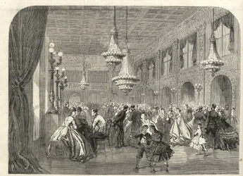 Baden Baden (Baden-Baden), Germania - Interno della Sala delle Conversazioni - 1867