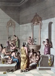 Bagni pubblici in Palestina - in "Il costume antico e moderno" di Ferrario, ed. Milano