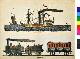 Bateau a vapeur & Chemin de Fer