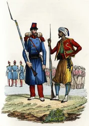Battaglione della Legione Straniera formato e inviato in Algeria nel 1831; battaglione di cavalieri indigeni, formato e inviato in Algeria nel 1841. In "Storia d