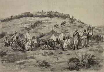 Batteria di Federico Ciccodicola (1860-1924), Eritrea, disegno di E X da L