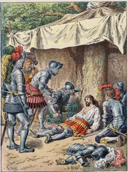 La morte di Bayard nel 1524