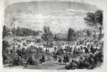 Bei giorni al Bois de Boulogne a Parigi. Incisione in "L