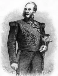 Bernard Pierre Magnan. Maresciallo di Francia (1791-1865). Incisione del 1865.