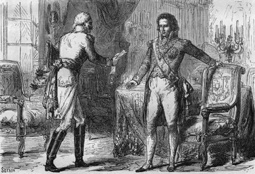 Tradimento di Bernadotte - Jean Baptiste Jules Bernadotte (1763-1844) ricevette un inviato (agente segreto) dalla Prussia a Stoccolma, Svezia il 18 dicembre