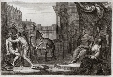 Bibbia di Royaumont, Antico Testamento: Ambasciatori di Davide. Davide inviò Joab contro gli Ammoniti per vendicarsi dell