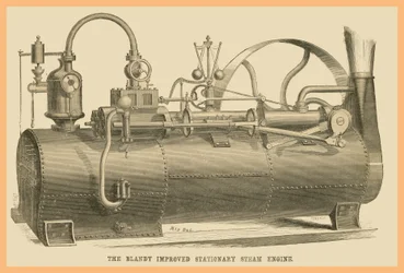 Motore a vapore stazionario migliorato Blandy
