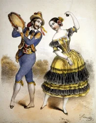 Bolero. Incisione intorno al 1850