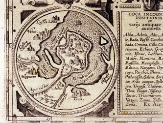 Cartagine vista dal Golfo di Tunisi in un atlante storico del XVII secolo