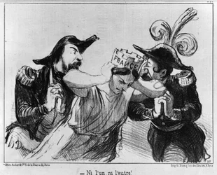 Cartone animato sulla campagna per le prime elezioni presidenziali nel dicembre 1848
