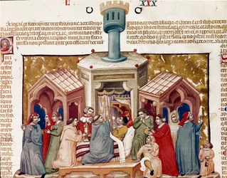 Cerimonia del viatico a un morente (miniatura)
