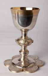 Calice del cappellano Georges Coquere. Oreficeria, oro e argento
