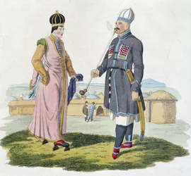 Uomo e donna Cherkess (Caucaso)