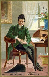 Christophe Joseph Alexandre Mathieu de Dombasle (1777-1843) astronomo francese. Cromolitografia del XIX secolo.