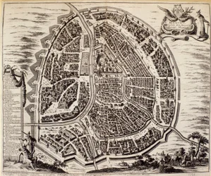 Mappa della città di Mosca nel XVII secolo.
