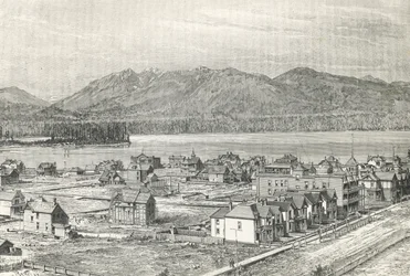Città di Vancouver, incisione, Canada