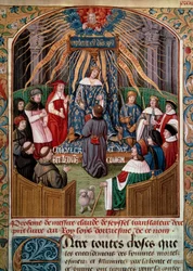 Claude de Seyssel (morto nel 1520) offre il suo libro al re Luigi XII (1462-1515)
