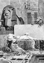 Cleopatra e Antonio o Marco Antonio dopo la sconfitta contro l