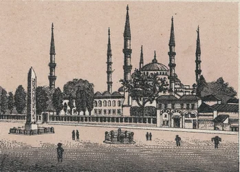 Costantinopoli, Turchia: vista della moschea di Sultan Achmed. in 