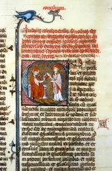 Concilio di Calcedonia, 451 - Miniatura del Medioevo (rif. 365, 428r). Biblioteca di Tolosa (tel: 05 62 27 66 66)
