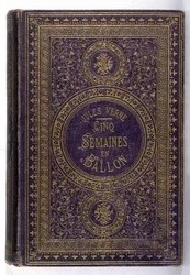 Copertina del libro "Cinque settimane in pallone", romanzo di Jules Verne