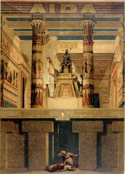 Copertina della prima partitura di Aida di Giuseppe Verdi. Edizione Ricordi