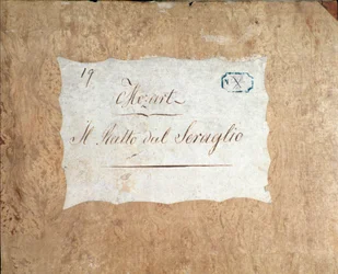 Copertina della partitura per Die Entführung aus dem Serail, opera di Mozart, versione Lichtenthal (1838)