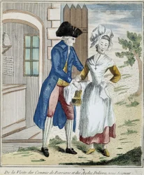 Dogana: tassa di barriera - caricatura intorno al 1800